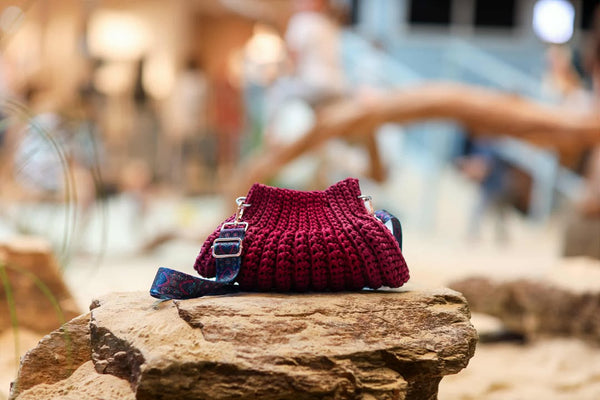 Gehäckelte Tasche - Lila